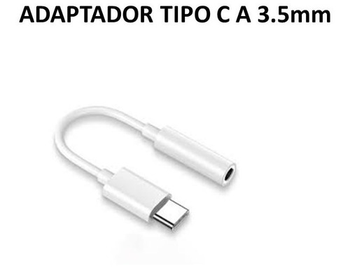 Adaptador Auxiliar Tipo C A 3.5 Mm Audio