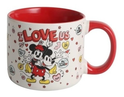 Disney Taza De San Valentin Mickey Y Minnie Mouse Enamorados