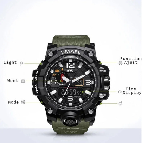 Relógio Smael 1545 Militar Shock Original Pronta Entrega