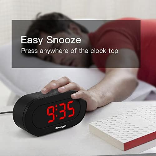 Reacher Reloj Despertador Led Pequeño Con Operación Simple,