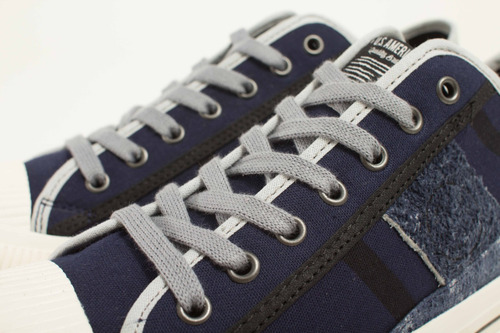 Imagen 6 de 9 de Zapatillas Urbanas Hombre Lona Y Cuero Base De Caucho
