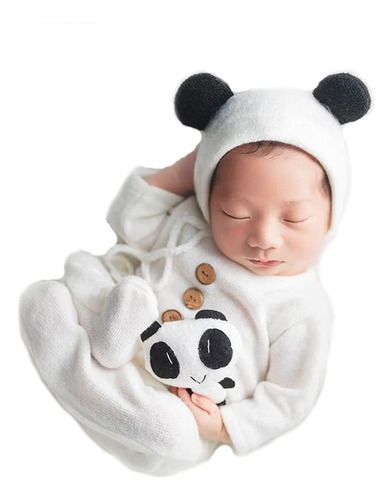 Trajes De Fotografía De Bebé, Disfraz De Panda Para Recién N