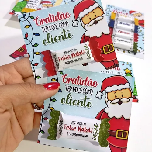 Cartão com 4 Bis Natal Personalizado