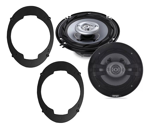 Parlantes Targa 6 Pulgadas 500w + Aro Adaptador 5x7 Ford Ka