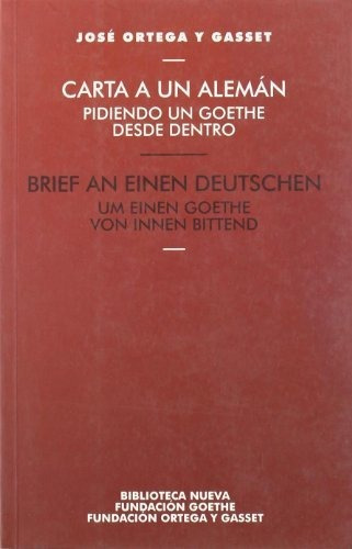 Libro Carta A Un Aleman  De Ortega Y Gasset Jos