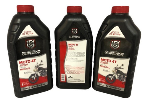 Aceite Mineral 20w50 4t Api Sl Lubricantes Superior 1 Lts.