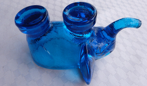 Monijor62-antiguo Coleccion Querandi Elefante Vidrio Azul (Usado)