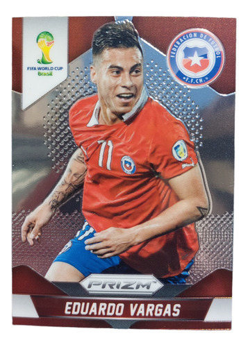 Carta Eduardo Vargas - Prizm Mundial Brasil 2014 Panini