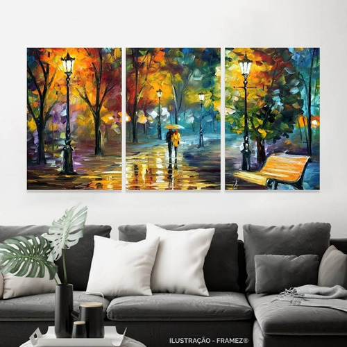 Imagem 4 de 7 de Quadro Abstrato Moderno Em Arte Para Sala Quarto Hall 150x75