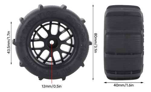 Neumáticos Rc Para Coche, 4 Unidades, Playa, 1/14, 1/16, 1/1