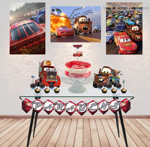 Kit Festa - Só Um Bolinho - Carros - A3 E 3 Disp