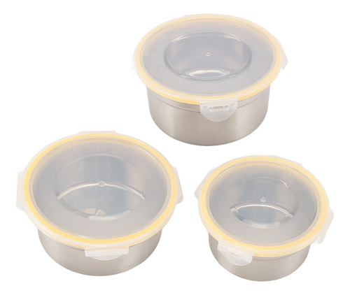 Paquete De 3 Tapas Para Recipientes De Alimentos De Acero In