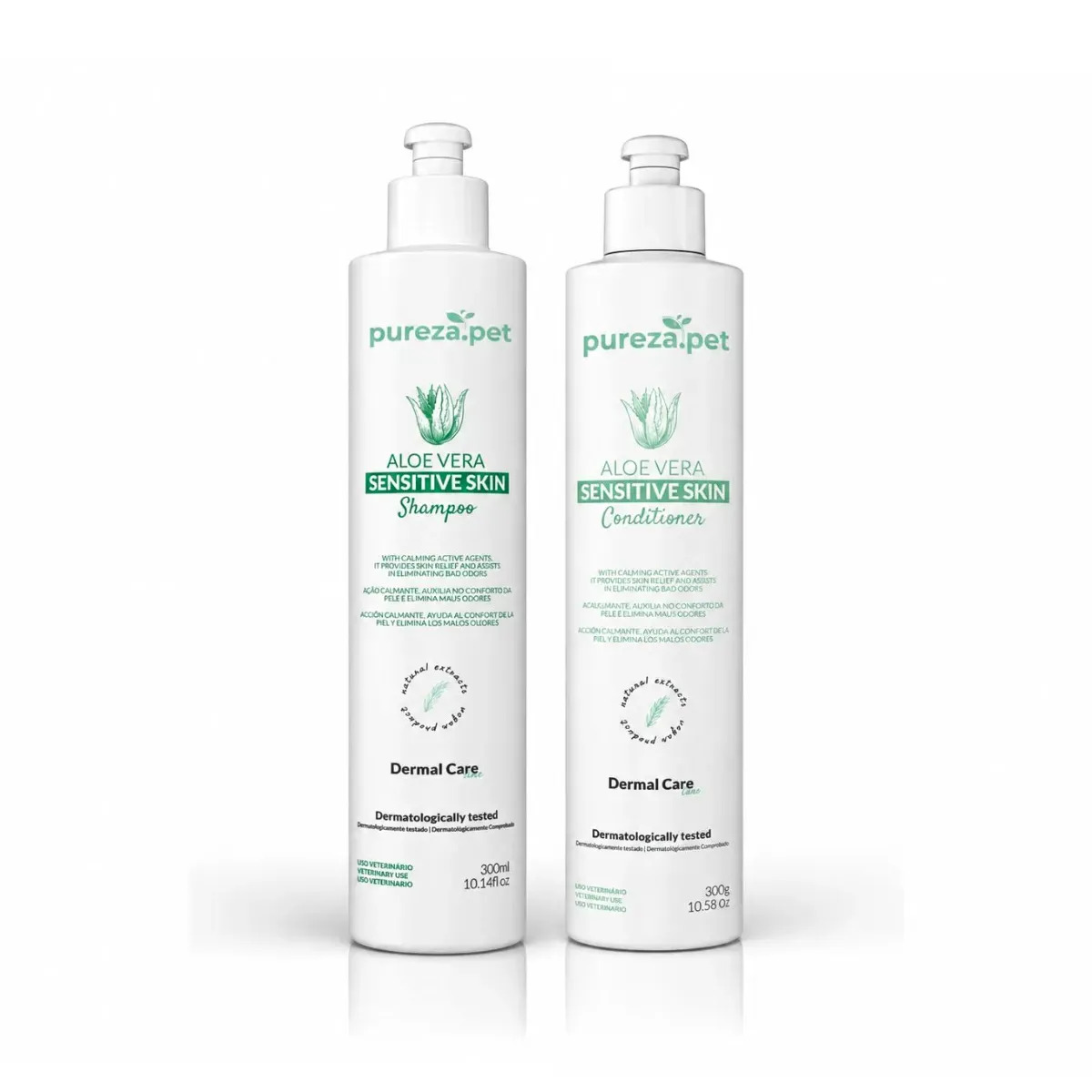 Kit Shampoo E Condicionador Pet Pele Sensível 300ml Shampoo Cachorro Pele Sensível