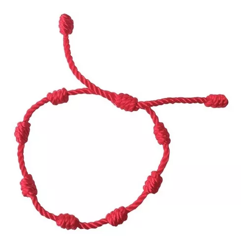 Pulsera Para Protección Roja 7 Nudos Bebés, Niños, Y Adultos