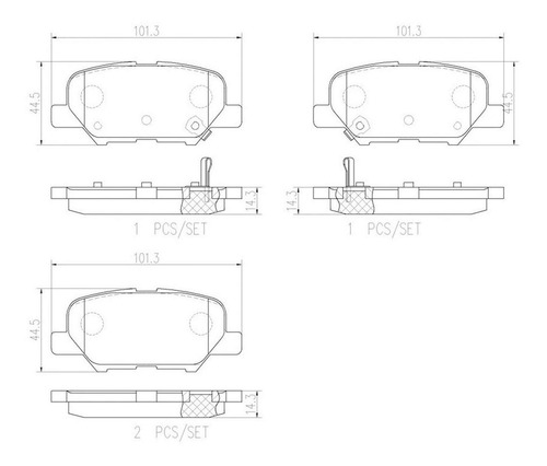 Imagen 2 de 5 de Balatas Cerámicas Brembo (t) Mazda 3 2014-2017 México 6 14-1