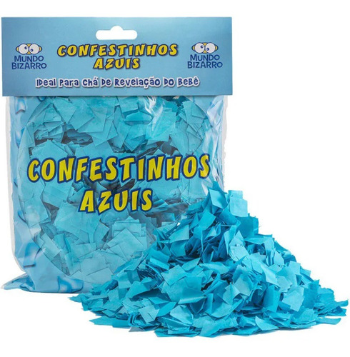 Confete De Papel Chá Revelação Azul - Com  120g - Mundo Biza
