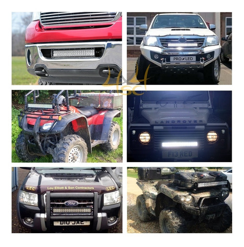 Farol De Milha Barra Led 324w 7d Offroad 4x4 Luz Jeep Willys