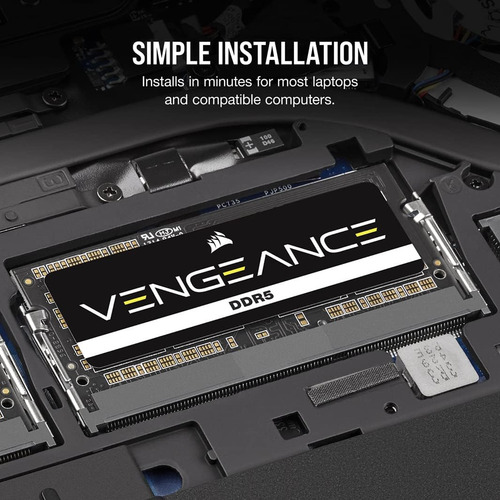 Corsair Vengeance Sodimm Ram Ddr5 64gb (2x32gb) 5200mhz C...