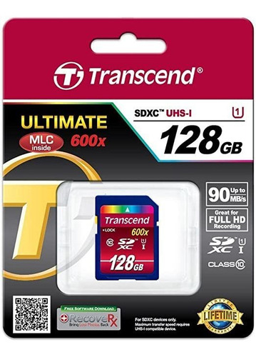 Transcend Tarjeta De Memoria Flash Sdxc Clase 10 Uhs-1 De H.