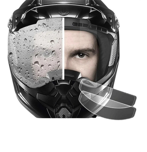 4 Laminas Impermeables Para Dentro Y Fuera Visor Casco Moto