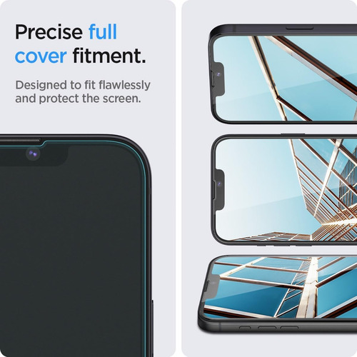 Vidrio Templado Spigen Para Iphone 16e 14 13 Pro Ez Fit X 2