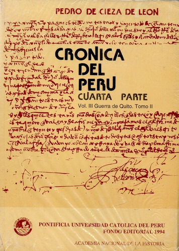 (-) Crónica Del Perú. Cuarta Parte - Volumen Iii