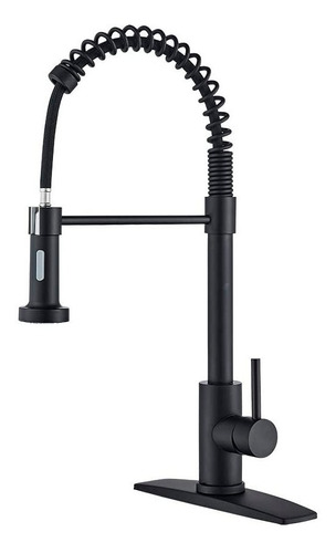 Torneira Gourmet Flexível Extensível Placa De Reforço Preto