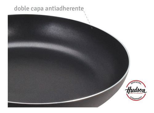 Imagen 4 de 9 de Sarten Hudson Antiadherente 24 Cm Aluminio
