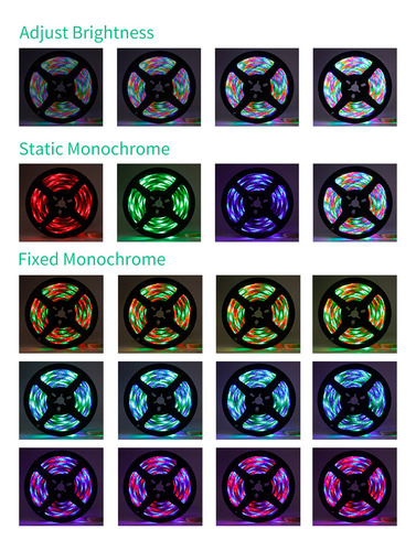 Tira De Luces Led Rgb Flexible D/16 Colores C/control Remoto