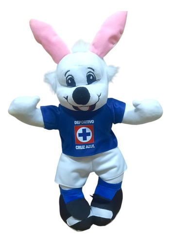 Peluche Mascota Cruz Azul Conejo Equipos Futbol Liga Mx