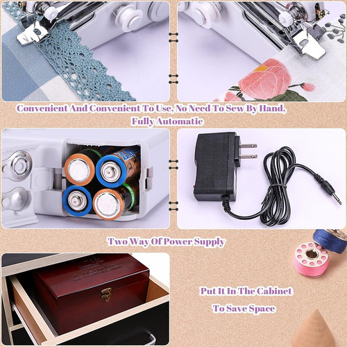 Maquina De Coser De Mano Brightlylit Y Kit De Costura