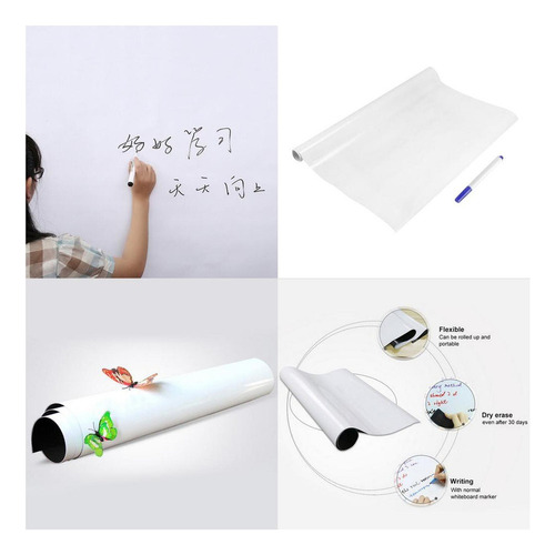 Papel Contact Blackboard Com 60 X 200 Cm Branco
