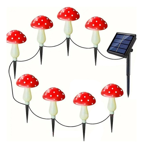 Lámpara Led Con Forma De Cadena De Hongos, 8 Luces Led, Para