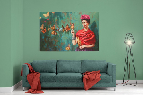 Cuadro Decorativo Frida Kahlo Grande En Lienzo Canvas 140x90