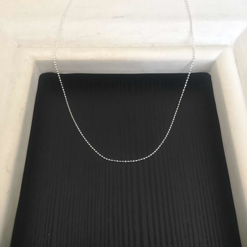 Imagen 4 de 10 de Cadena De Plata 925 De 40cm Bola Diamantada Agálea Joyería