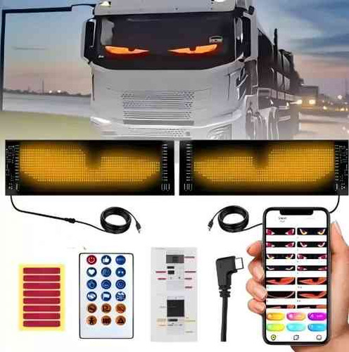 2pcs Ojos Led Para Automovil Parabrisas De Camion, Ojos
