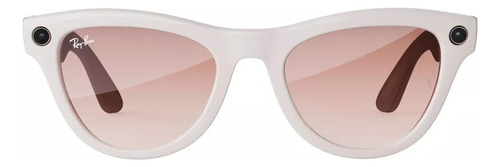 Lentes 3d Ray-ban Meta Skyler Gris Brilloso Lente Rosa