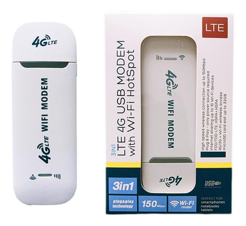 Módem Usb 4g Lte, Dongle, Universal, Inalámbrico, Portátil