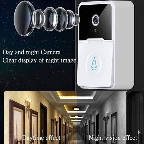 Doorbell With Wireless Camera With Receiver And Night Vision
