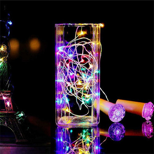 Led Solar -fairy String Luces Botella Vino Cobre Corcho B7i6