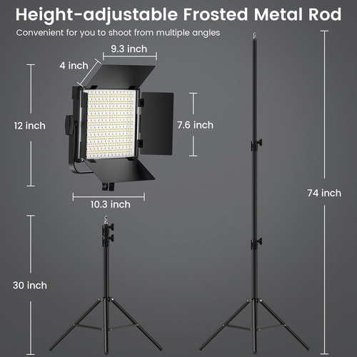 Kit De Iluminación Altson Rgb Para Fotografía Y Vídeo 50w Le