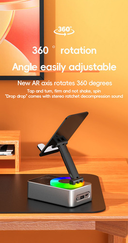 - Soporte For Móvil 3 En 1, Altavoz Bluetooth, Recargable