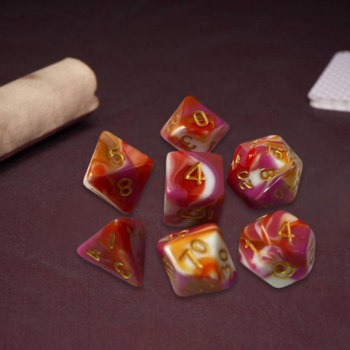 3 Juego De Dados Rpg De 7 Uds., Juego De Dados De,