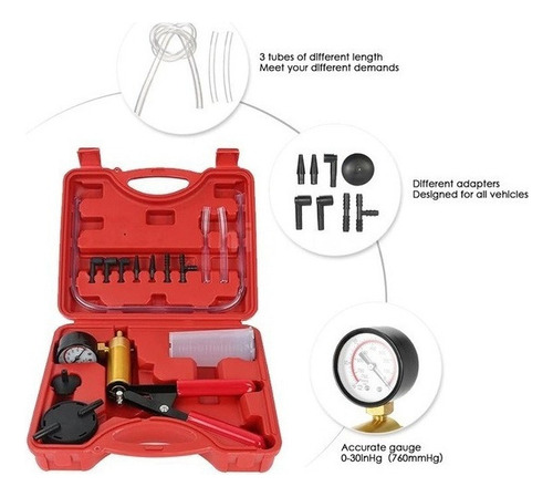 Kit De Prueba De Bomba De Presión De Vacío De Mano Para Coch