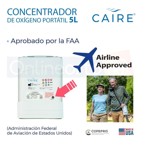 Concentrador De Oxigeno Portátil Freestyle-com B8 5lt Caire