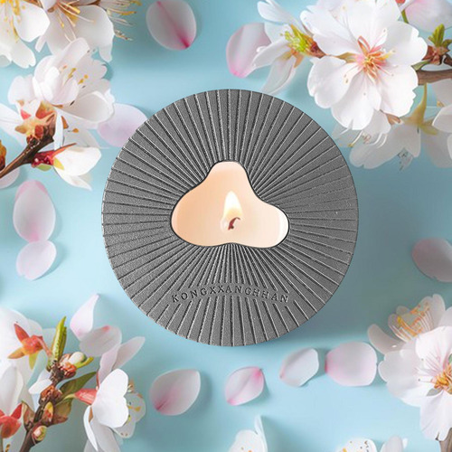 4 Cubierta Elegante Para Velas Aromáticas Plata 3,46