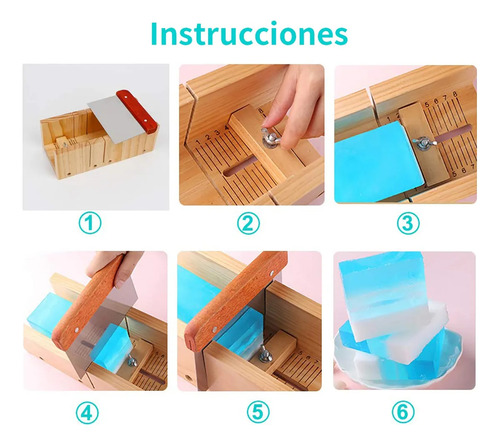 Molde Para Jabón De Madera Y Silicona Con Cortador, 1200 Ml