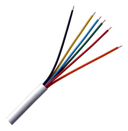 Cabo Tipo Cci 3 Pares Sólidos 6 Vias - Hfx 6x40 Cor Branco