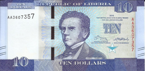 Liberia 10 Dolares  2016
