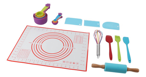 Set De Hornear Para Niños, Silicona Antiadherente, 19 Piezas